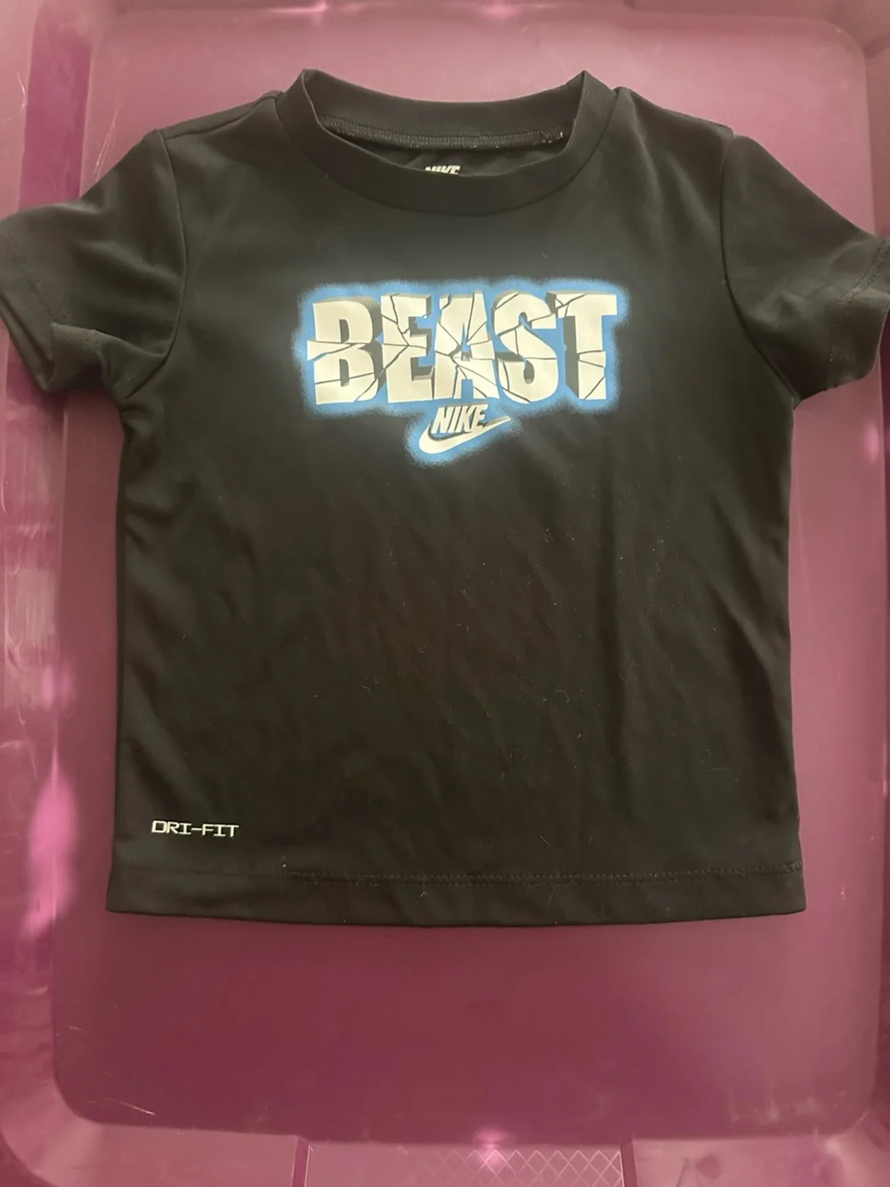 Nike Black dri-fit shirt with Blue and White Graphic